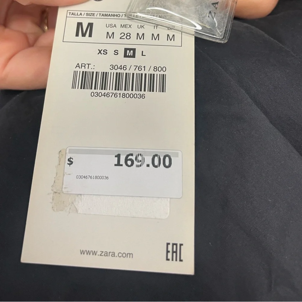 ZARA 100% DOWN FEATHER OVERSIZED HOODED PUFFER PARKA COAT